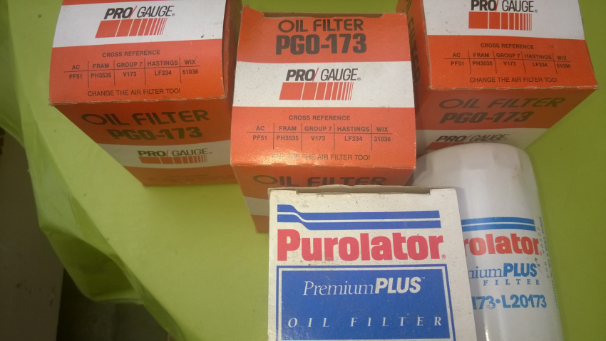 Purolator PER173 ja Progauge PGO173 suodattimia