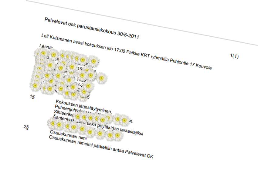 palvelevat perustaminen