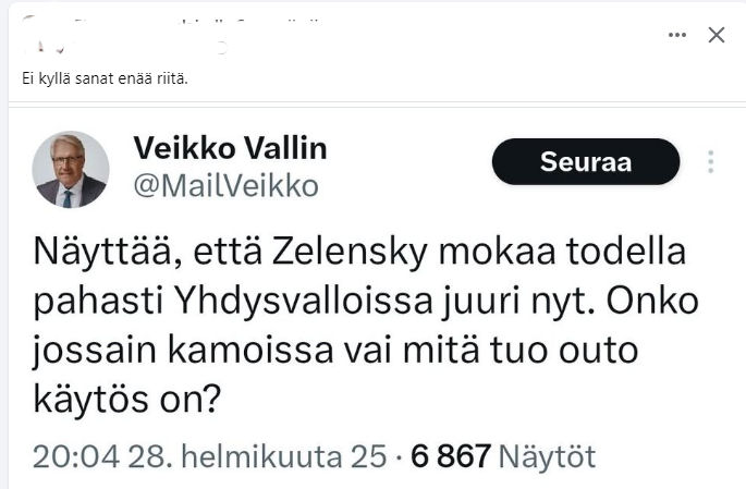 veikkoko aineissa